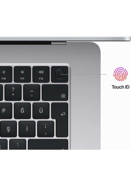 MacBook Air M2 10C Gpu 16 GB 256 GB SSD 15.3 Inç Gümüş Z18PM216256-TQ6