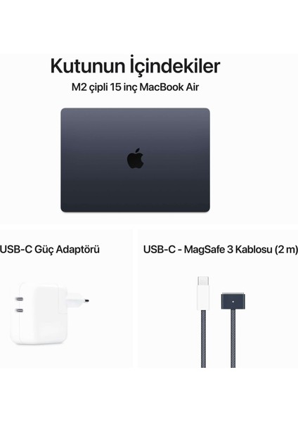 MacBook Air M2 10C Gpu 16 GB 1 Tb SSD 15.3 Gece Yarısı Z18TM2161-TQ6 indirimleri