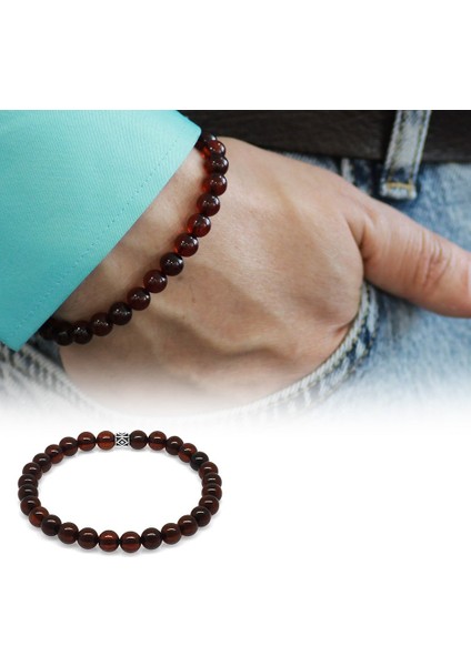 Küre Kesim Kırmızı Doğal Damla Kehribar Bileklik fiyatları