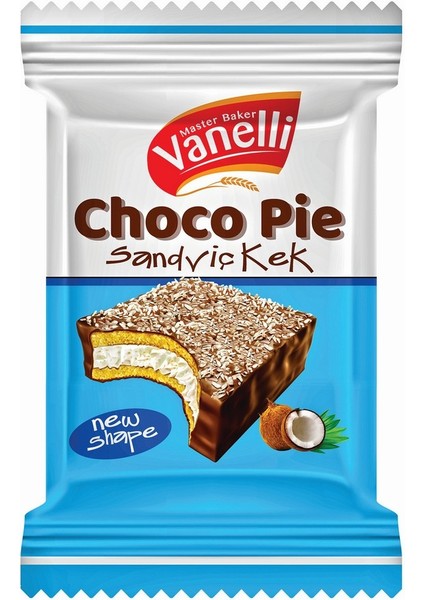 Choco-Pıe Kakao Kaplamalı Hindistan Cevizli Marshmelow Kek