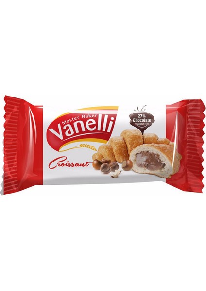 VANELLİ Çikolatalı Fındık Soslu Kruvasan 30G*24 ADET