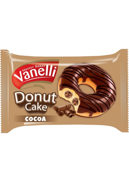 VANELLI DONUT Kakao Kaplamalı Kakao Soslu Kek 35GR(1 KUTU)