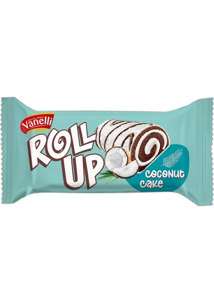 Roll Up Hindistan Cevizi Kaplamalı Kakaolu Kek