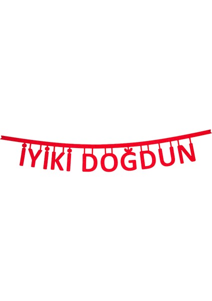 Iyiki Doğdun Doğum Günü Için Keçe Yazı 75CM DEPAKECE1004