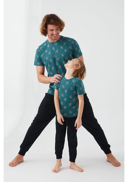 Pamuk Kısa Kol Erkek Çocuk Pijama Takım 2504