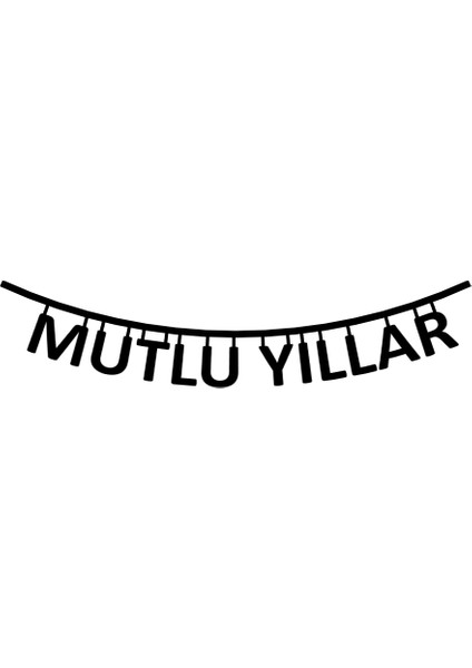 Mutlu Yıllar Yılbaşı Duvar Yazısı Süsü Keçe Yazı 90 cm DEPAKECE1005