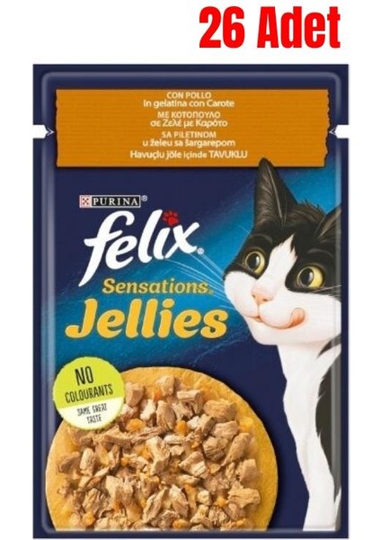 Sensations Tavuklu ve Havuçlu Kedi Konservesi 85 gr x 26