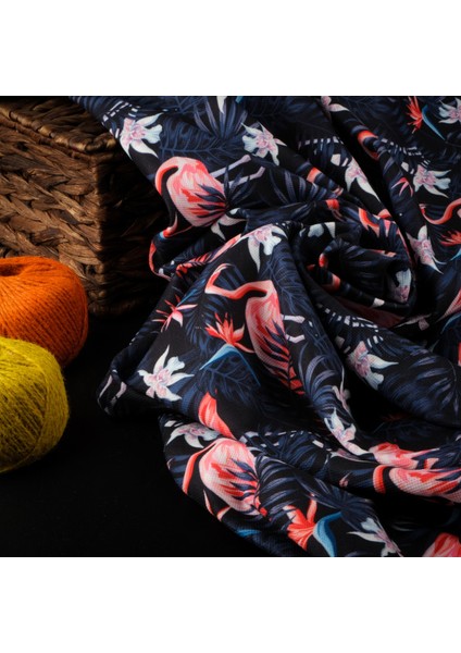 Flamingo Desenli Dijital Baskılı Kumaş fiyatları