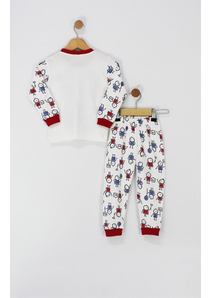 TRENDİMİZBİR Stick Boys Baskılı Pijama Takımı