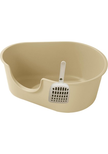 Kedi Çöp Kutusu Yavru Peztiye Tuvalet Anti Sıçrama Kedi Kum Kutusu Açık Üst Pet Bej (Yurt Dışından) modelleri