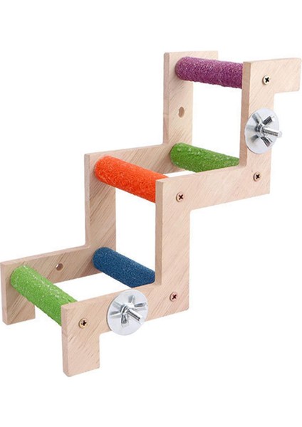 Sahap Papaz Papağanları Için Kuş Kafesi Merdiven Papağanı Tırmanma Merdiveni Cockatiels Style A (Yurt Dışından)