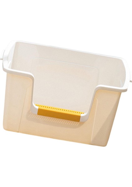 Yarı Açık Çöp Kutusu Taşınabilir Kitty Çöp Tavası Yavru Köpek Malzemeleri Beyaz (Yurt Dışından)