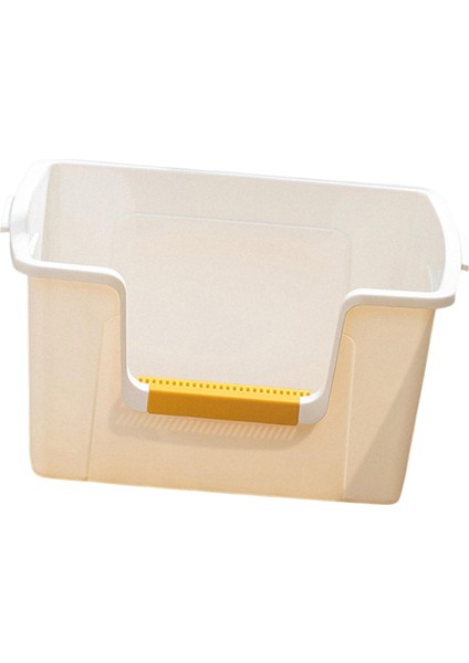 Yarı Açık Çöp Kutusu Taşınabilir Kitty Çöp Tavası Yavru Köpek Malzemeleri Beyaz (Yurt Dışından) fiyatları