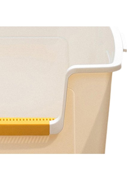 Yarı Açık Çöp Kutusu Taşınabilir Kitty Çöp Tavası Yavru Köpek Malzemeleri Beyaz (Yurt Dışından) fırsatları