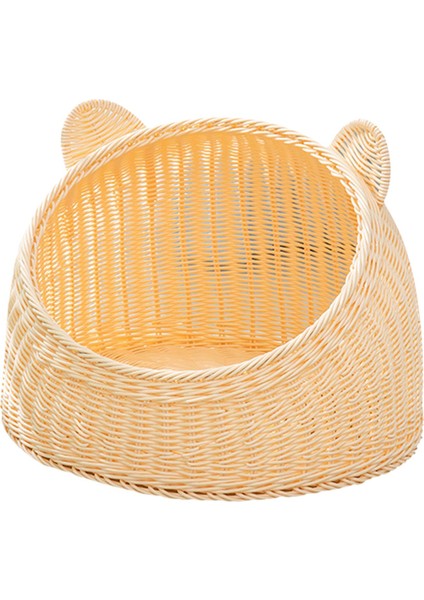 Kedi Evi Alabilir Yıkanabilirık Rattan Dokumağıı Için 45CMX35CM (Yurt Dışından)