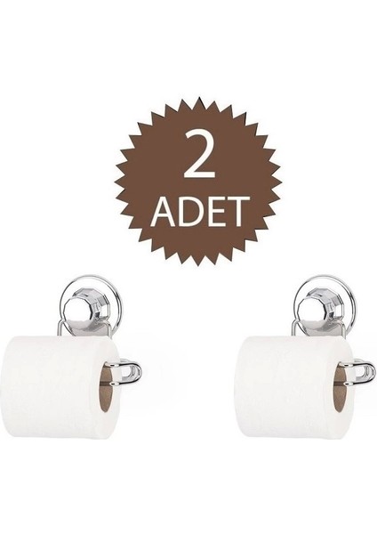 Vakumlu Banyo Tuvalet Kağıdı Askısı Krom 2 Adet Gönderilir