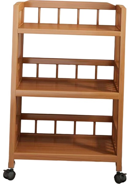 Bambu Raf Ekran Rafı Tekerlekler ile Yemek Odası Için Köşe Depolama Dolabı 35CMX30CMX75CM (Yurt Dışından) modelleri