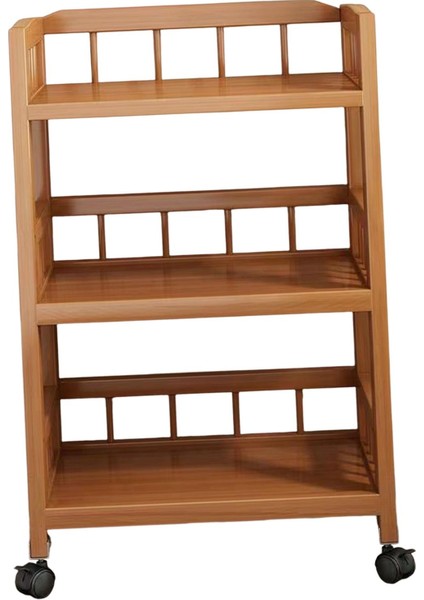Bambu Raf Ekran Rafı Tekerlekler ile Yemek Odası Için Köşe Depolama Dolabı 35CMX30CMX75CM (Yurt Dışından) fırsatları