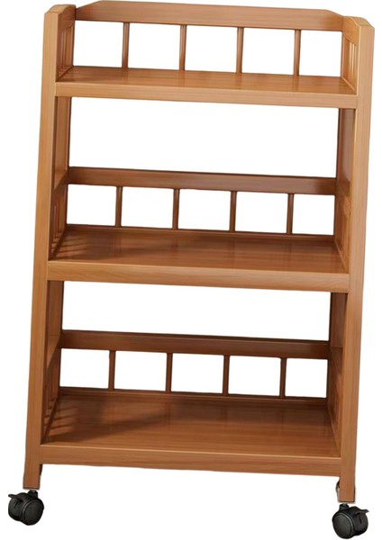 Bambu Raf Ekran Rafı Tekerlekler ile Yemek Odası Için Köşe Depolama Dolabı 70CMX30CMX75CM (Yurt Dışından) indirimleri