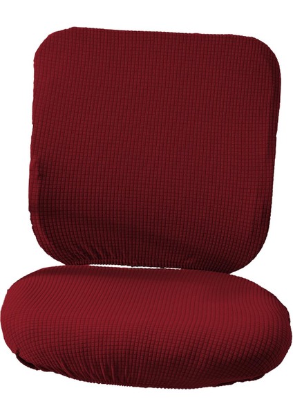 Gerilebilir Sandalye Koltuk Örtüsü Tabure Koltuk Slipcover Koruyucusu Pub Kırmızı (Yurt Dışından)