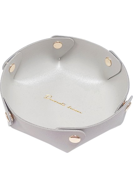 Deri Masaüstü Saklama Kutusu Anahtar Kozmetik Takı Saklama Kutusu Saklama Tepsisi (Yurt Dışından)