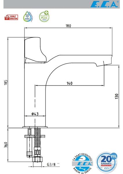 Myra Banyo Lavabo Bataryası 102108986H E.c.a. 20 Yıl Garantili fiyatları