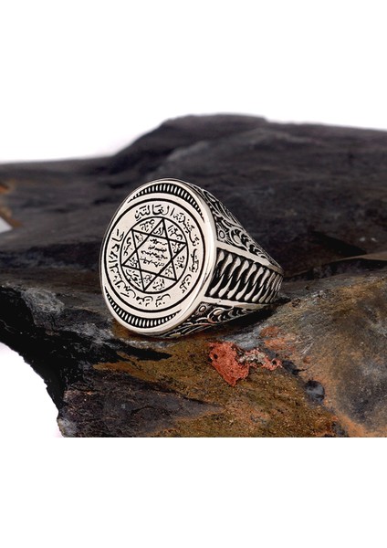 Hz Süleyman Mührü 925 Ayar Gümüş Erkek Yüzük fiyatları