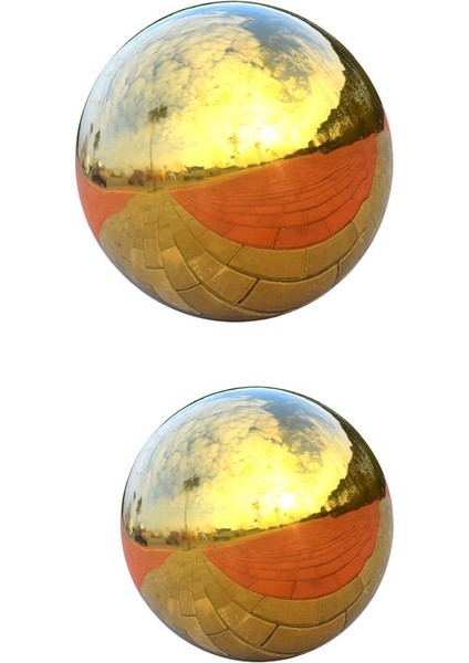 Altın Gazing Içi Boş Küre Cilalı Parlak Küreler Aus Paslanmaz Çelik 120MM + 138MM Altın (Yurt Dışından)
