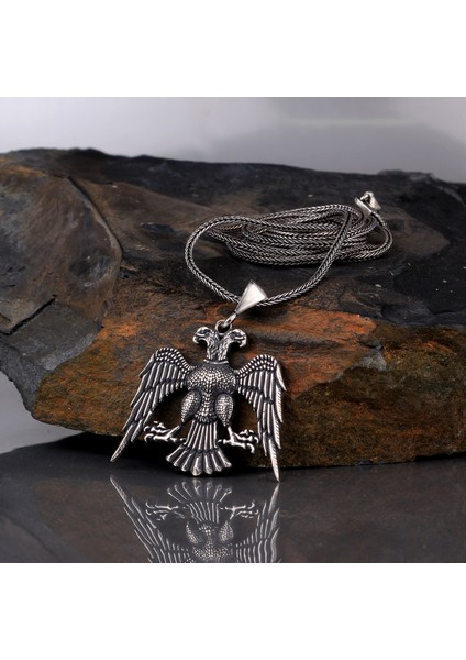 925 Ayar Gümüş Kartal Motifli Kolye