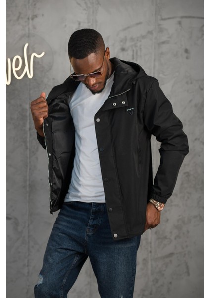 Regular Fit Kapşonlu Fermuar Kapamalı Astarlı Erkek Baharlık Mont fırsatları