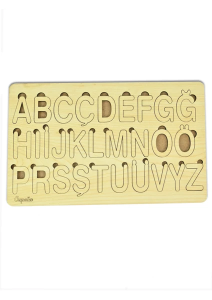 Capella Wood Works Capellawoodworks Alfabe Bultak Puzzle 3 mm Akça