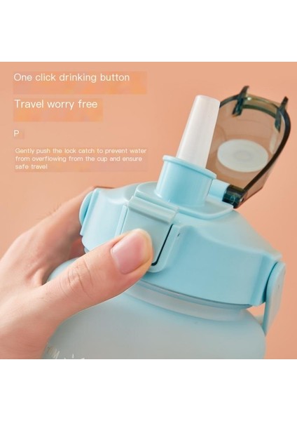 Degrade Renkli Spor Su Bardağı 2000ML Büyük Kapasiteli Buzlu Uzay Fincanı Taşınabilir Açık Eşlik Eden Spor Degrade Su Isıtıcısı (Yurt Dışından) modelleri