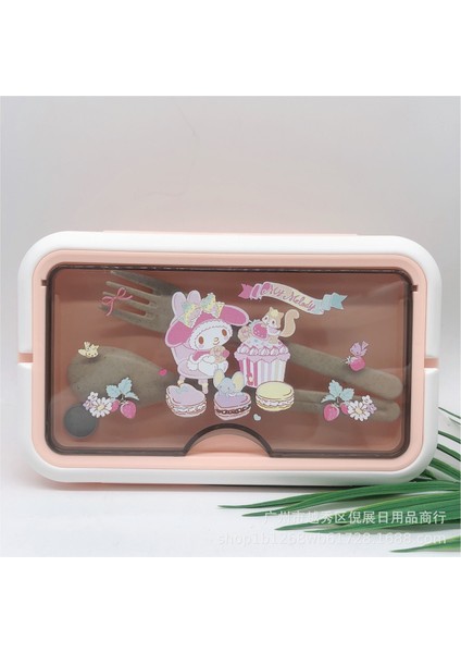 Öğrenciler ve Ofis Çalışanları Için Karikatür Mikrodalgada Pişirilebilen Bölmeli Öğle Yemeği Kutusu, Sevimli Öğle Yemeği Kutusu, Büyük Üç Bölmeli Taşınabilir Öğle Yemeği Kutusu (Yurt Dışından)