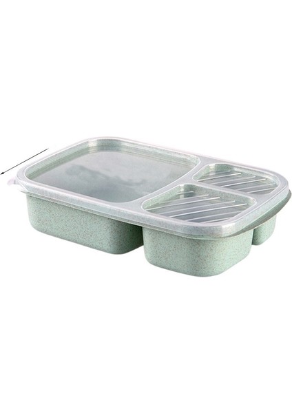 Yalıtım Yemek Kabı Saman Bölmeli Bento Kutusu Mikrodalga Öğrenci Kapaklı Kare Yemek Kabı (Yurt Dışından)