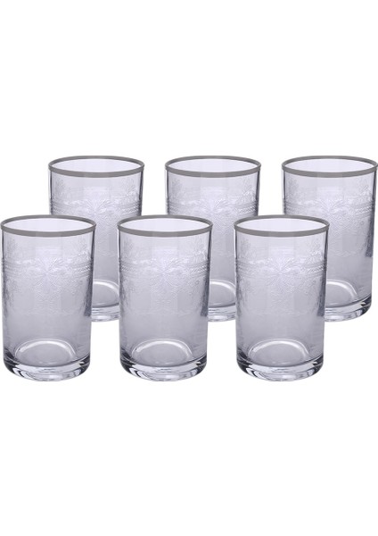 Kahve Yanı Su Bardağı 6'lı Tumbler Elit 02 Platin fiyatları