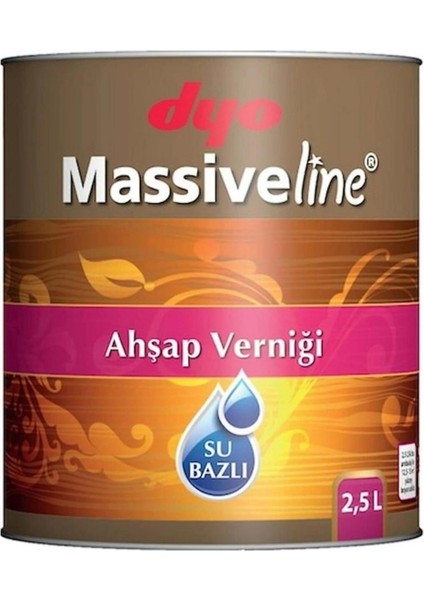 Massiveline Su Bazlı Ahşap Verniği 2,5 Lt Sığla