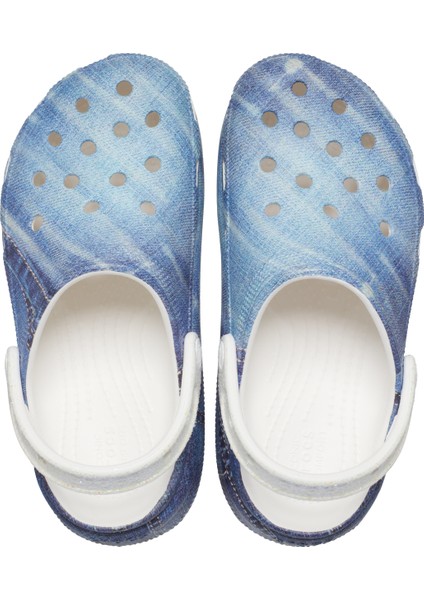 Classic Cutie Denim Clog K - White/multi