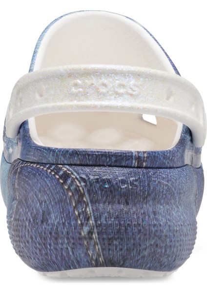 Classic Cutie Denim Clog K - White/multi