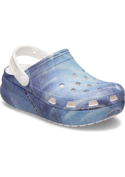 Classic Cutie Denim Clog K - White/multi