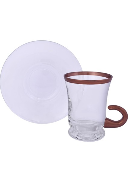 Kulplu Çay Takımı Bellis 12 Parça Rose Gold 01
