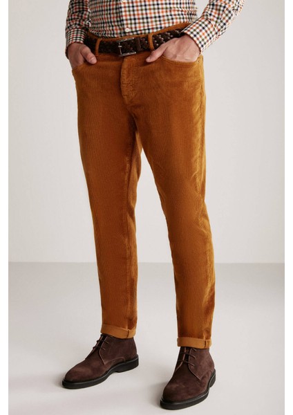 Sarı 5 Cep Kadife Pantolon modelleri