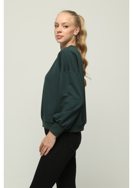 Kadın Regular Fit Bisiklet Yaka Sweatshirt