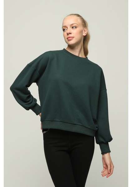 Kadın Regular Fit Bisiklet Yaka Sweatshirt