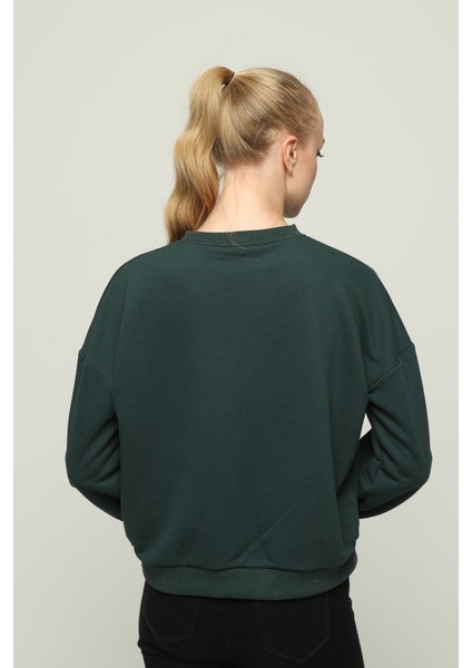 Kadın Regular Fit Bisiklet Yaka Sweatshirt