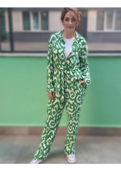 Yeşil Beyaz Renk Desenli Takım fiyatları