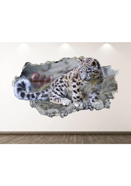 Bebek Leopar Full Hd Baskı 3D Modern Duvar Sticker