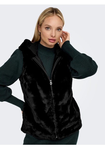 Kadın Kapüşonlu Kürk Yelek - 15295416 fiyatları
