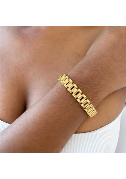 Gümüş 16.5cm Kararmaz Ücretsiz 2022 Yeni Paslanmaz Çelik Altın Kaplama Ayrılabilir Bileklikler Kadınlar Için Bilezikler Hiphop Altın Wrap Bilezikler (Yurt Dışından) indirimleri