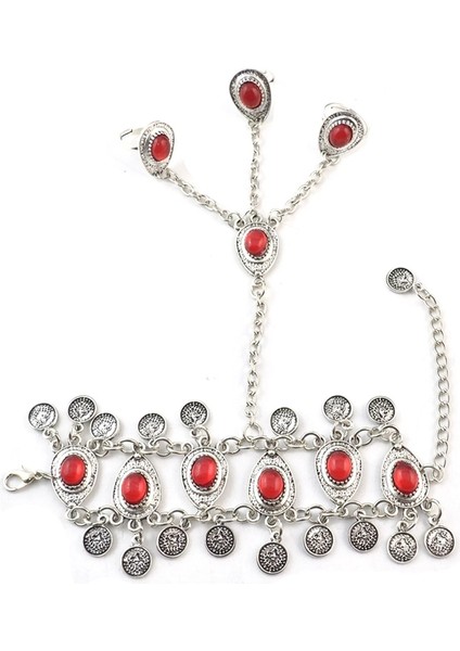 Yeniden Tribal Etnik Bohemian Hint Vintage Metal Taş Sikke Bilezik Çingene Boho Bilezik Festivali Kadın Erkek Türk Afrika Takı (Yurt Dışından)