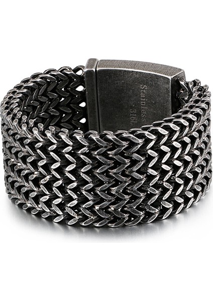Mat COLOR30MM 23 cm Kalen Yeni Paslanmaz Çelik Bağlantı Zinciri Bilezikler Yüksek Cilalı Dubai Altın Renk Örgü Bilezik Erkekler Serin Takı Aksesuarları Hediyeler (Yurt Dışından)